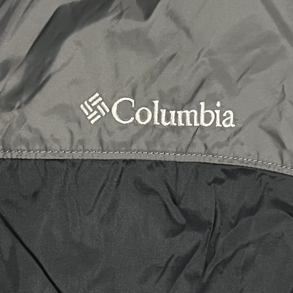 Columbia Jacket Men's L Full Zip Up Hooded Packable Black 100% Nylon RN 69724 - Picture 5 of 17